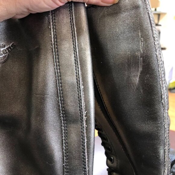 Dr Martens 20 EYE 1B60 - 1860 soft leather tall ZIP boots UK4 EU37 6US PEWTER - Picture 10 of 15